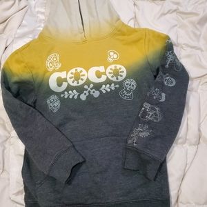 Disney coco sweater with hoodie sz 6/7